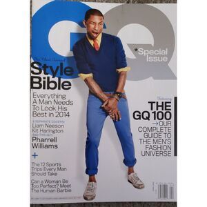 GQ MAGAZINE APRIL‎ 2014, PHARRELL WILLIAMS, THIRD ANNUAL STYLE BIBLE, THE GQ 100